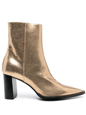 Dorothee Schumacher 70mm metallic-effect leather boots - Gold