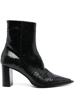 Dorothee Schumacher 75mm textured-finish leather boots - Black