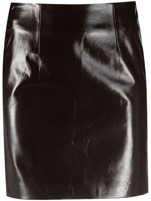 Dorothee Schumacher A-line leather skirt - Brown