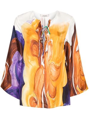 Dorothee Schumacher abstract-print blouse - Orange