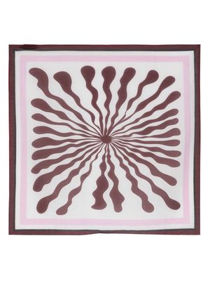 Dorothee Schumacher abstract-print cotton-silk scarf - Red
