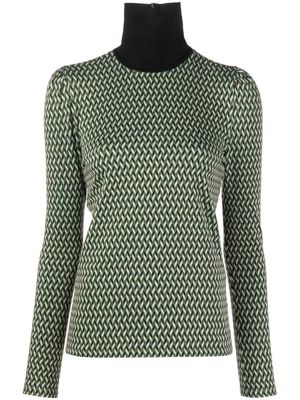 Dorothee Schumacher abstract-print knitted top - Green
