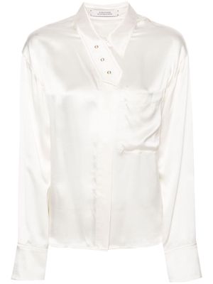 Dorothee Schumacher asymmetric placket silk shirt - Neutrals