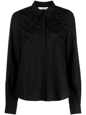 Dorothee Schumacher bead-embellished detail cotton shirt - Black