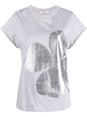 Dorothee Schumacher clover-print cotton T-shirt - Grey