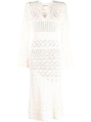 Dorothee Schumacher crochet-knit midi dress - White