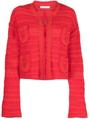 Dorothee Schumacher cropped tweed jacket - Red