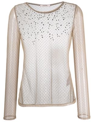Dorothee Schumacher crystal-embellished cotton shirt - Neutrals