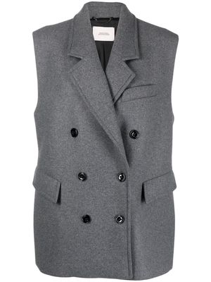 Dorothee Schumacher double-breasted flannel gilet - Grey