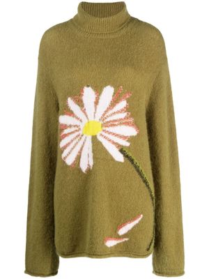 Dorothee Schumacher floral-intarsia alpaca-blend jumper - Green