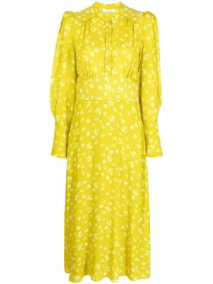 Dorothee Schumacher floral-print long-sleeve dress - Yellow