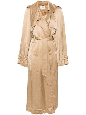 Dorothee Schumacher linen-blend trench coat - Brown