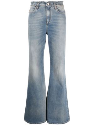 Dorothee Schumacher logo-patch cotton wide-leg jeans - Blue