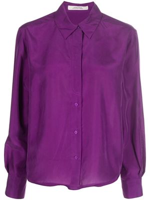 Dorothee Schumacher long-sleeve cotton-blend shirt - 677 PURPLE