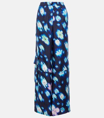 Dorothee Schumacher Neon Florals silk cargo pants