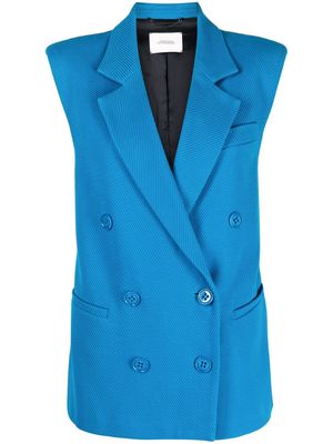 Dorothee Schumacher notched-lapel double-breasted vest - Blue