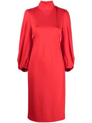 Dorothee Schumacher puff-sleeve mid-length dress - Red