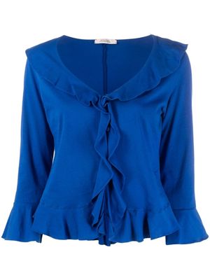 Dorothee Schumacher ruffled cotton blouse - Blue