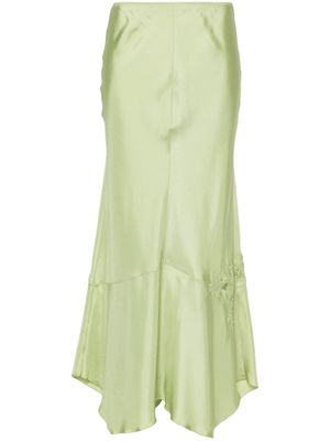 Dorothee Schumacher Sensual Coolness silk maxi skirt - Green