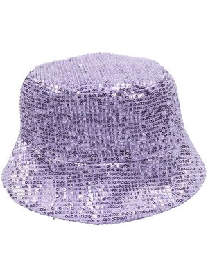 Dorothee Schumacher sequin embellished bucket hat - Purple