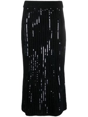 Dorothee Schumacher sequin-embellished high-waisted skirt - Black