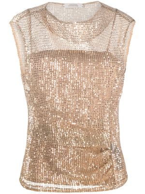 Dorothee Schumacher sequin-embellished sleeveless top - Gold