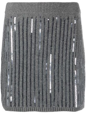 Dorothee Schumacher sequin-embellishment knitted skirt - Grey