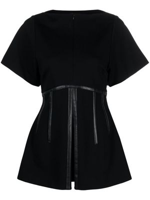 Dorothee Schumacher short-sleeve panelled blouse - Black