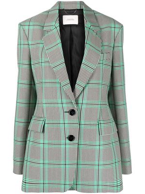 Dorothee Schumacher tailored houndstooth blazer - Green