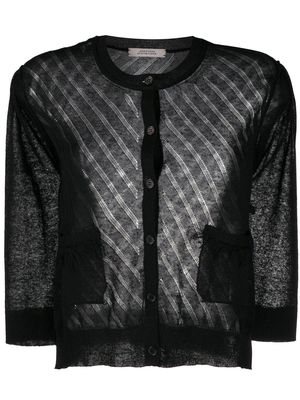 Dorothee Schumacher transparent lightweight knit cardigan - Black