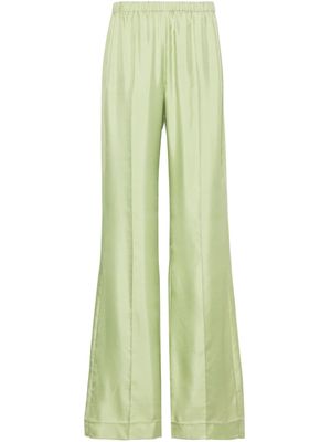Dorothee Schumacher wide-legged silk trousers - Green