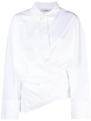 Dorothee Schumacher wrap-design long-sleeve shirt - White