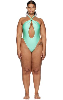 DOS SWIM SSENSE Exclusive Green Zora One-Piece Swimsuit