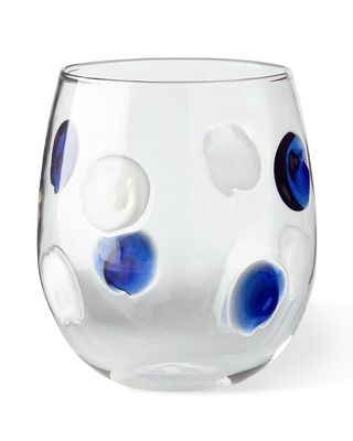 Dot Stemless Wine Glasses, Set of 2