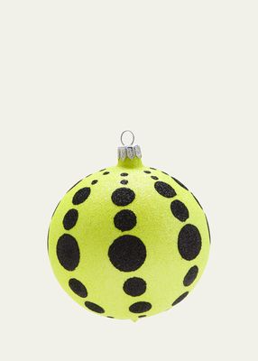 Dots on Yellow Christmas Ornament