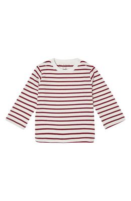 DOTTY DUNGAREES Kids' Stripe Long Sleeve Cotton T-Shirt in Red