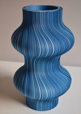 Double Blue 19" Vase