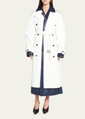 Double-Breast Coated Cotton Coat