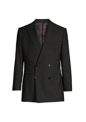 Double-Breasted Mohair Blazer