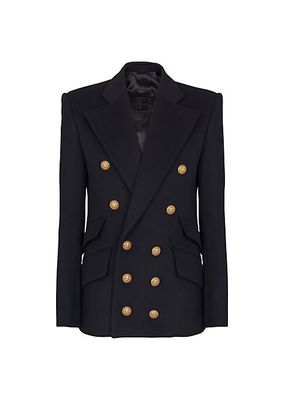 Double-Breasted Wool Peacoat