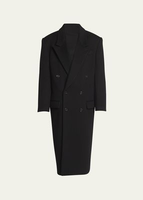 Double-Breasted Wool Top Coat