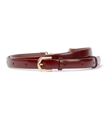 Double-Clasp Leather Belt