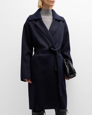 Double-Face Belted Wool Coat