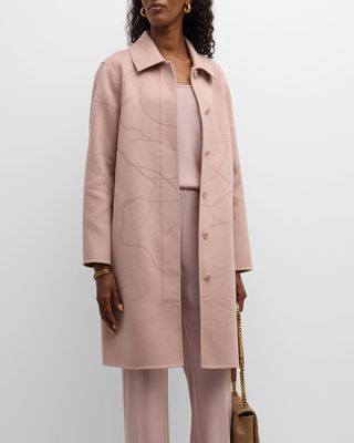 Double-Face Cashmere Embossed Coat