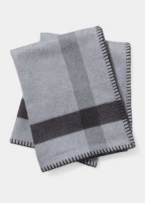 Double-Face Cashmere Throw Blanket, 56" x 72"