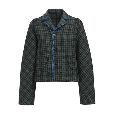 Double-Faced Checked Jacket