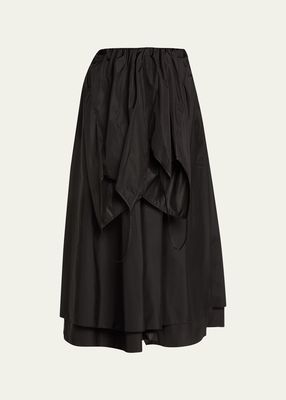 Double-Layered Midi Skirt