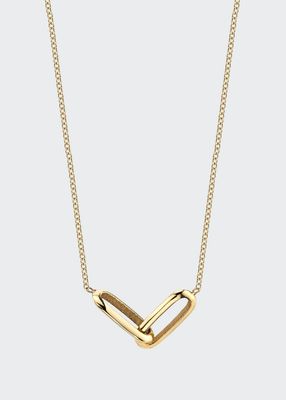 Double Link Necklace in 18k Yellow Gold