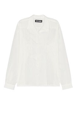 DOUBLE RAINBOUU Long Sleeve Shirt in White