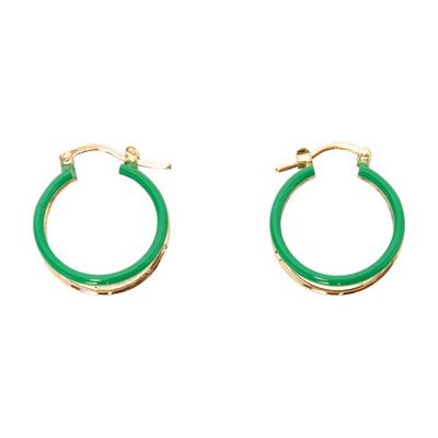 Double ring hoop earrings
